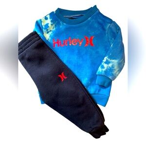 Hurley infant 12 months baby fleece set EUC